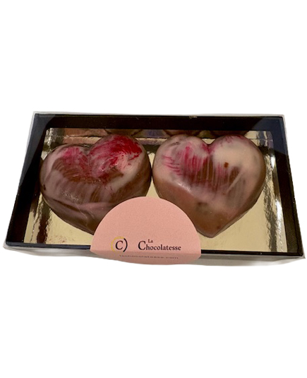 Coffret duo cœurs guimauve