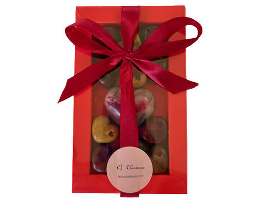 Mini coffret cœurs pralinés et guimauve